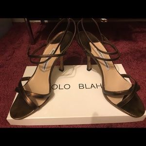Manolo Blahnik Pippo leather sandal heels